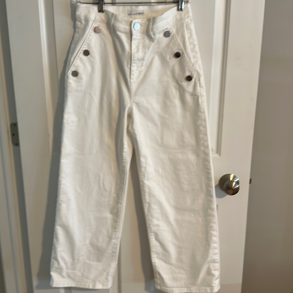 Loft High Rise Mariner Wide Leg Jeans Size 26/2